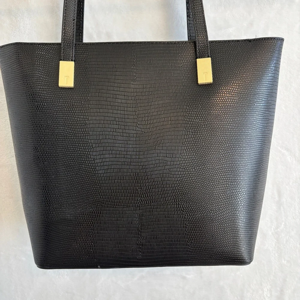 Ted Baker Black leather pebble‎ Textured Delma shopper Tote Bag